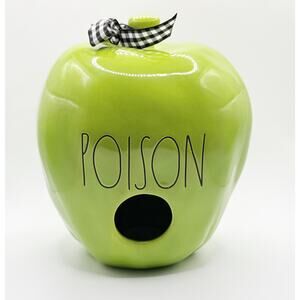 New Rae Dunn Green Poison Apple Birdhouse - Halloween Online Exclusive